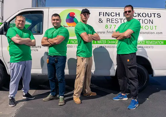 Water damage restoration crew in Escondido