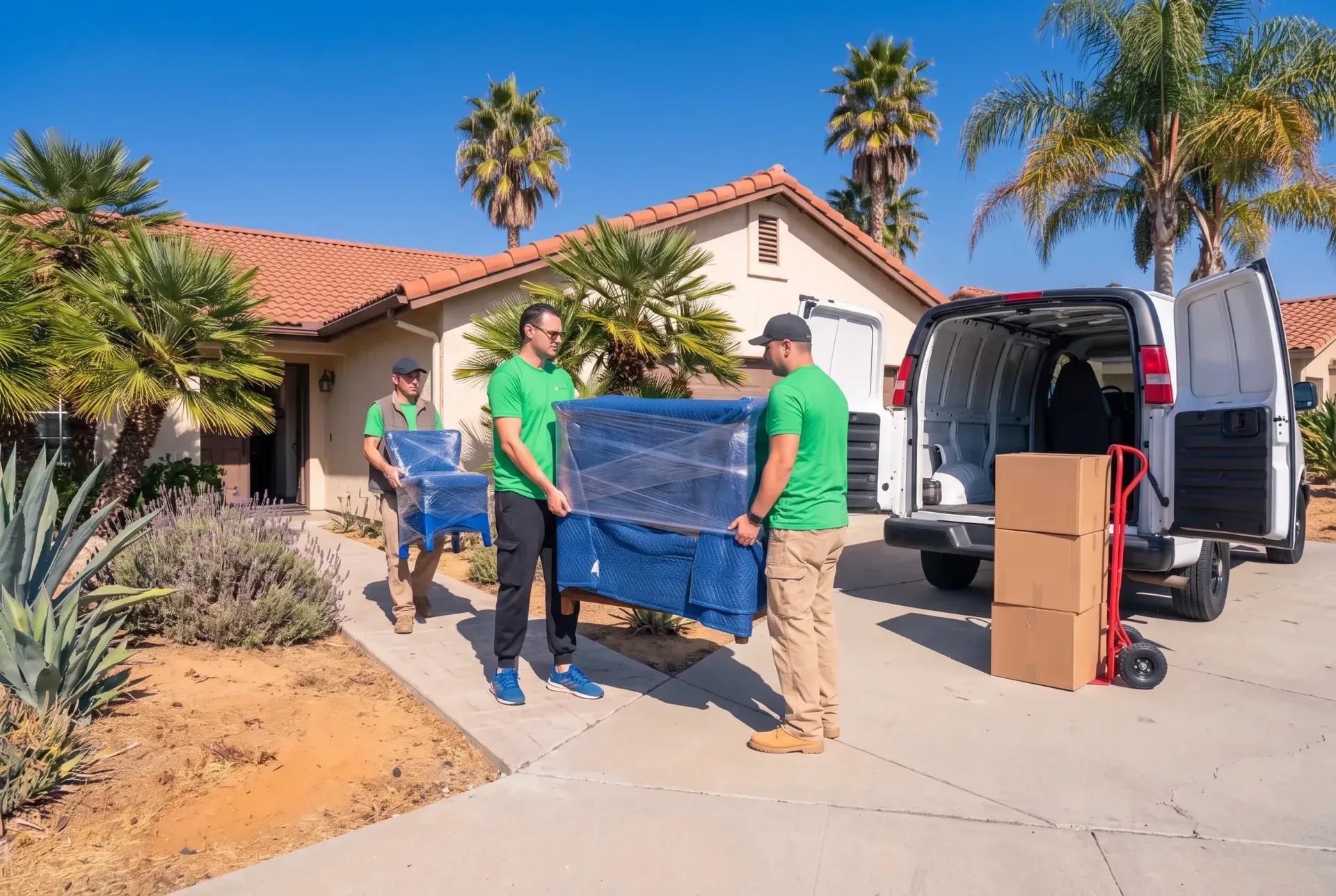 Contents pack-out crew in Escondido